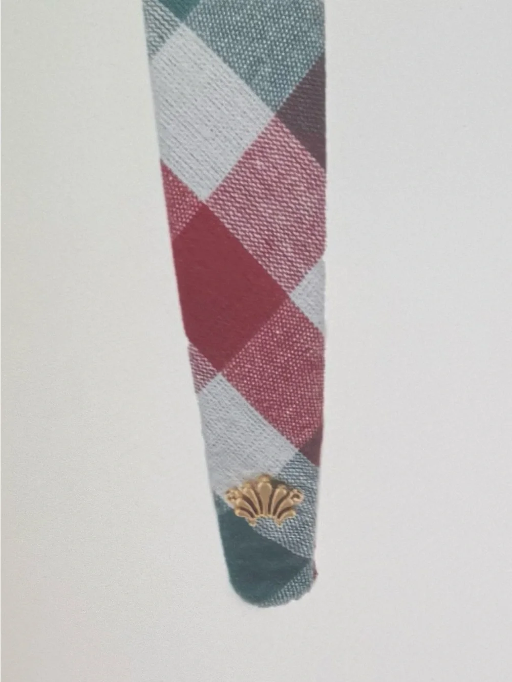 Lele Sadoughi, NWTs gingham , Plaid Fabric Headband in Red, Green & White